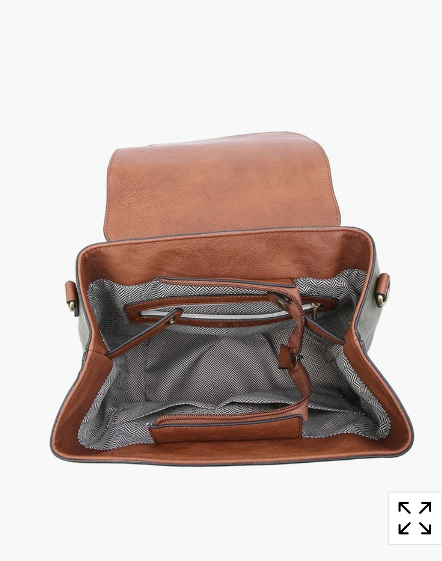 Jen & Co. - BP1891 Brooks Convertible Backpack/Shoulder Bag